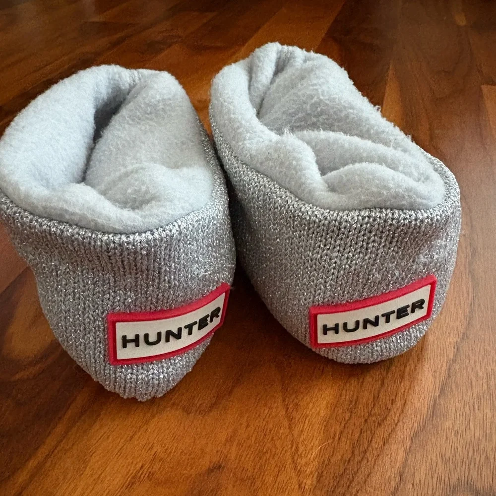 Hunter Original Tall Cable Knit Cuff Welly Boot Socks Size 1-3 big kid, ECU